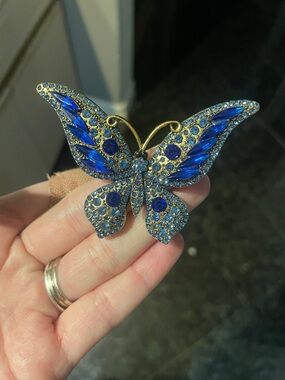 Blue Butterfly Brooch